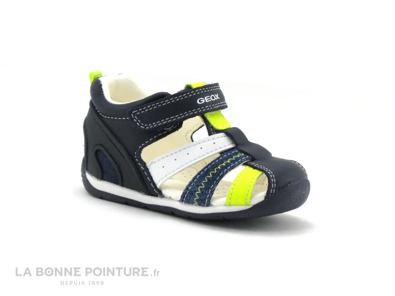 Geox EACH B150BB Navy Fluo Yellow - Sandale BEBE – Image 5