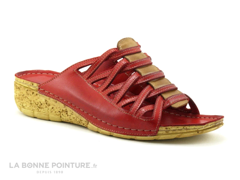 Karyoka DADOU Rouge - Mule Compensee Femme