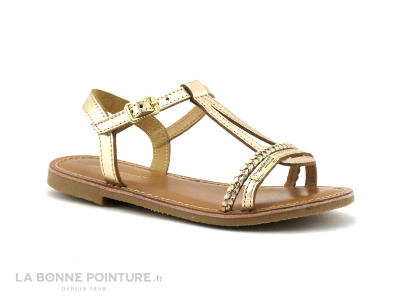 Tropeziennes BADOU Or - Sandale Fille - Bride Salome