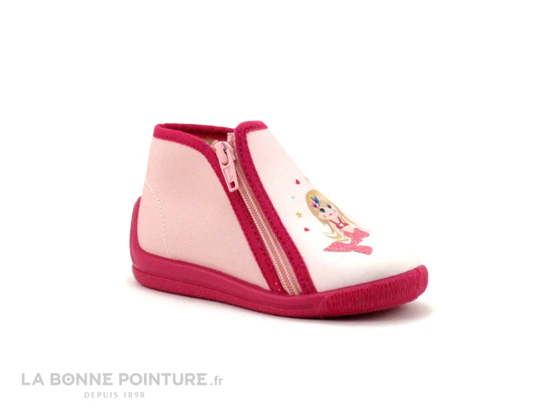 Bellamy PAULE Sirene Rose - Pantoufle Montante BEBE Fille